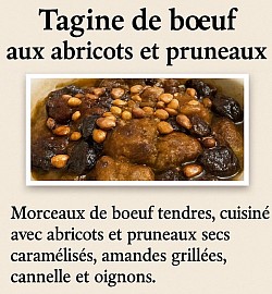 Tagine de bœuf aux pruneaux et abricots