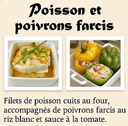 Poisson et poivrons farcis