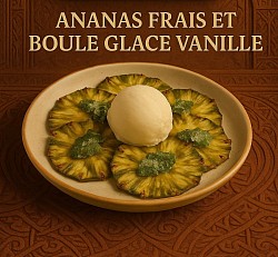 Ananas et glace vanille