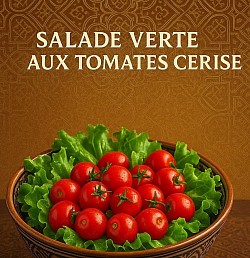 Salade verte et tomates cerises