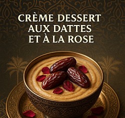 Crème désert aux dates et à la rose