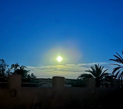 Coucher de soleil sur la Palmeraie